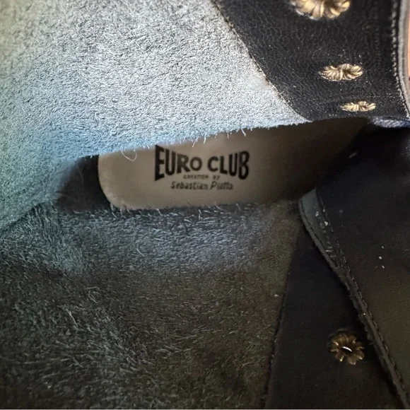 Vintage 80s Euro Club Victorian Style Black Leather LaceUp Granny Boots Goth 8.5 - Picture 12 of 12